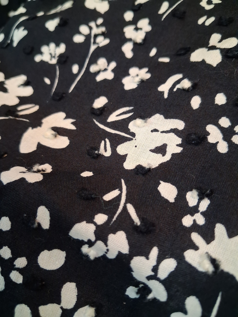 Who What Wear Black & White Floral Tiered Mini Dress - Picture 8 of 10